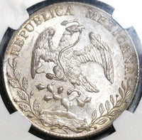 1890-Ho NGC MS 64 Mexico 8 Reales Hermosillo Mint State Very Scarce Silver Coin (20050101C)