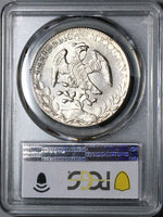 1896-Cn PCGS MS 62 Mexico 8 Reales Culiacan Silver Cap Rays Mint State Coin (22082302C)