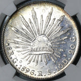 1896-Go NGC MS 63 Mexico 8 Reales Guanajuanto Mint State Silver Coin (20070203C)