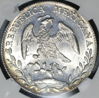 1896-Go NGC MS 63 Mexico 8 Reales Guanajuanto Mint State Silver Coin (20070203C)