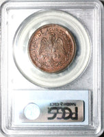 1915 PCGS MS 63 Aguascalientes 20 centavos Mexico Revolution RB Coin POP 1/0 (23012901D)