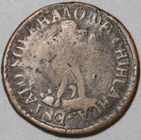 1834 Mexico Chihuahua 1/4 Real Un Quarto Bow & Arrow Coin (20051907R)