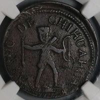 1855 NGC VF 35 Mexico Chihuahua 1/4 Real Un Quarto Bow Arrow Coin POP 3/1 (22022003C)