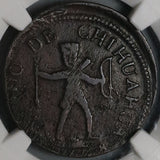 1855 NGC VF 35 Mexico Chihuahua 1/4 Real Un Quarto Bow Arrow Coin POP 3/1 (22022003C)