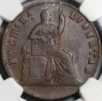 1860 NGC VF 35 Mexico Chihuahua 1/4 Real Un Quarto Seated Liberty Coin (20070502R)