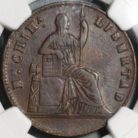 1860 NGC VF 35 Mexico Chihuahua 1/4 Real Un Quarto Seated Liberty Coin (20070502R)