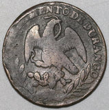 1860 Mexico Durango 1/4 Real VF Un Quarto Quartilla Coin (20052001R)
