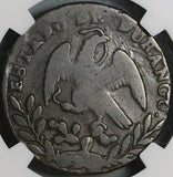 1866 NGC VG 8 Mexico Durango 1/4 Real Quarto Quartilla State Coin (22120402C)