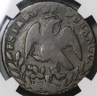 1866 NGC VG 8 Mexico Durango 1/4 Real Quarto Quartilla State Coin (22120402C)