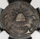1858 NGC VF 30 Durango 1/4 Real Mexico State Radiant Cap Un Quarto Coin POP 1/1 (20070503C)
