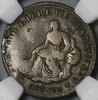 1829 NGC VF 25 Mexico 1/8 Real Guanajuato Un Octavo State Coin POP 2/0 (22090801C)