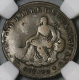 1829 NGC VF 25 Mexico 1/8 Real Guanajuato Un Octavo State Coin POP 2/0 (22090801C)