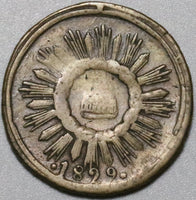 1829 Mexico Guanajuato 1/8 Real Un Octavo Radiant Cap Rare Coin (21080604R)