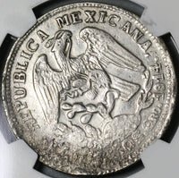 1914 NGC AU Det Guerrero 2 pesos Silver & Gold Mexico Revolution Coin (21032901C)
