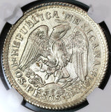 1914 NGC MS 62 Guerrero Silver Gold 2 Pesos Mexico Revolution Coin (19092203C)
