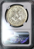 1914 NGC MS 62 Guerrero Silver Gold 2 Pesos Mexico Revolution Coin (19092203C)