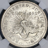 1914 NGC MS 63 Guerrero 2 Pesos Silver Gold Mexico Revolution Coin (18062001C)
