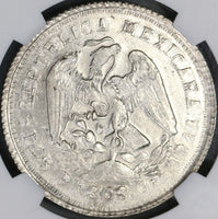 1914 NGC MS 63 Guerrero 2 Pesos Silver Gold Mexico Revolution Coin (18062001C)