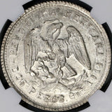 1914 NGC MS 63 Guerrero 2 Pesos Silver Gold Mexico Revolution Coin (18062001C)
