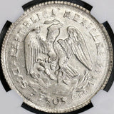 1914 NGC MS 63 Guerrero 2 Pesos Silver Gold Mexico Revolution Coin (18062001C)