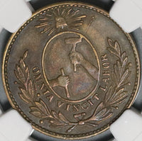 1857 NGC XF 40 Guanajuato Mexico State 1/8 Real Octavo Coin POP 1/0 (20070504C)