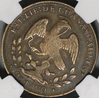 1857 NGC XF 40 Guanajuato Mexico State 1/8 Real Octavo Coin POP 1/0 (20070504C)