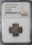 1859 NGC XF 45 San Luis Potosi 1/8 Real Rare Mexico State Coin POP 1/0 (21010202C)