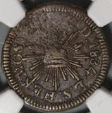 1834 NGC VF 30 Sonora 1/4 Real Mexico State Rare Una Quart Coin POP 1/0 (20072902C)