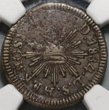 1834 NGC VF 30 Sonora 1/4 Real Mexico State Rare Una Quart Coin POP 1/0 (20072902C)