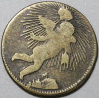 1852 Mexico 1/4 Real Una Quartilla AVF Zacatecas Coin (20060502R)
