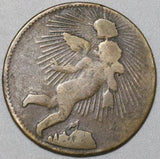 1858 Mexico 1/4 Real Una Quartilla AVF Zacatecas Coin (20052103R)