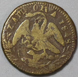 1848 Zamora 1/8 Real Mexico Fine Un Octavo Brass Local Coin (23121204R)
