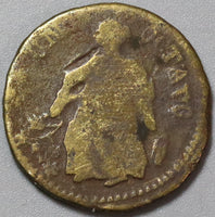 1848 Zamora 1/8 Real Mexico Octavo VG Brass Coin (21061404R)