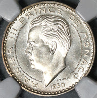 1950 NGC PF 64 Monaco Essai 20 Francs Silver Rainier Proof Coin 500 Minted (20062105C)