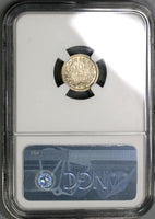 1910 NGC AU 58 Netherlands 10 Cents Queen Wilhelmina Silver Coin (19082602C)
