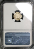 1910 NGC AU 58 Netherlands 10 Cents Queen Wilhelmina Silver Coin (19082602C)