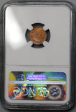 1906 NGC MS 65 Netherlands 1/2 Cent Coin Nearly Full RED (18090606C)