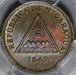 1943 PCGS MS 65 Nicaragua 1 Centavo Volcanos Coin POP 3/1 (20121103C)