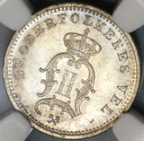 1897 NGC MS 65 Norway 10 Ore Oscar II Silver Oscar II Mint State Coin (19091205C)