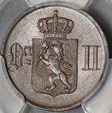 1884 PCGS MS 64 Norway 1 Ore Mint State Oscar II Coin POP 2/0 (22051101C)