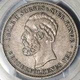 1897 PCGS VF 35 Norway 2 Kroner Silver Oscar II Coin Rare 50,000 Minted POP 1/0 (20120601D)