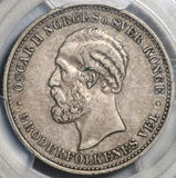 1897 PCGS VF 35 Norway 2 Kroner Silver Oscar II Coin Rare 50,000 Minted POP 1/0 (20120601D)
