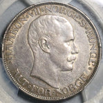 1910 PCGS XF 45 Norway 2 Kroner Silver Haakon VII Key Year Coin (21071801C)