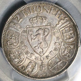 1910 PCGS XF 45 Norway 2 Kroner Silver Haakon VII Key Year Coin (21071801C)