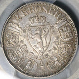 1910 PCGS XF 45 Norway 2 Kroner Silver Haakon VII Key Year Coin (21071801C)