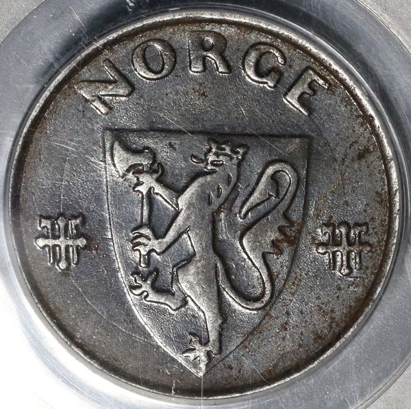 1945 PCGS XF 45 Norway 5 Ore Key Date Iron Haakon VII Coin