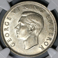 1942 NGC AU 53 New Zealand Silver 1/2 Crown Key Date Coin (21021807C)