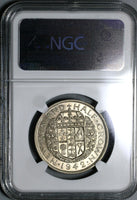 1942 NGC AU 53 New Zealand Silver 1/2 Crown Key Date Coin (21021807C)