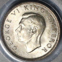1946 PCGS MS 64 New Zealand Shilling Mint State Last Silver Coin (20012303C)