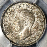 1942 PCGS AU 58 New Zealand Silver 6 Pence Huia Bird Key Date Coin (21021805C)